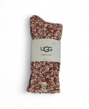 #018 UGG Women's Marled Burgundy Socks